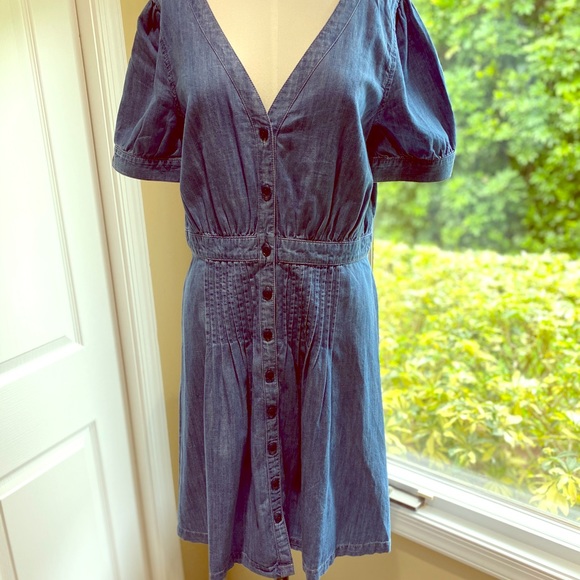 Madewell Button-Down Mini Denim Dress - Picture 1 of 2